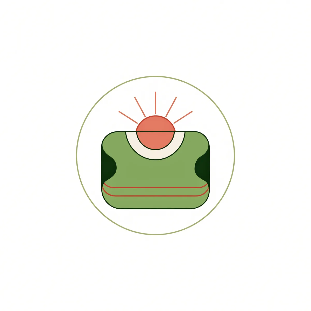 A friendly illustrated t-shirt emblem generated with AI